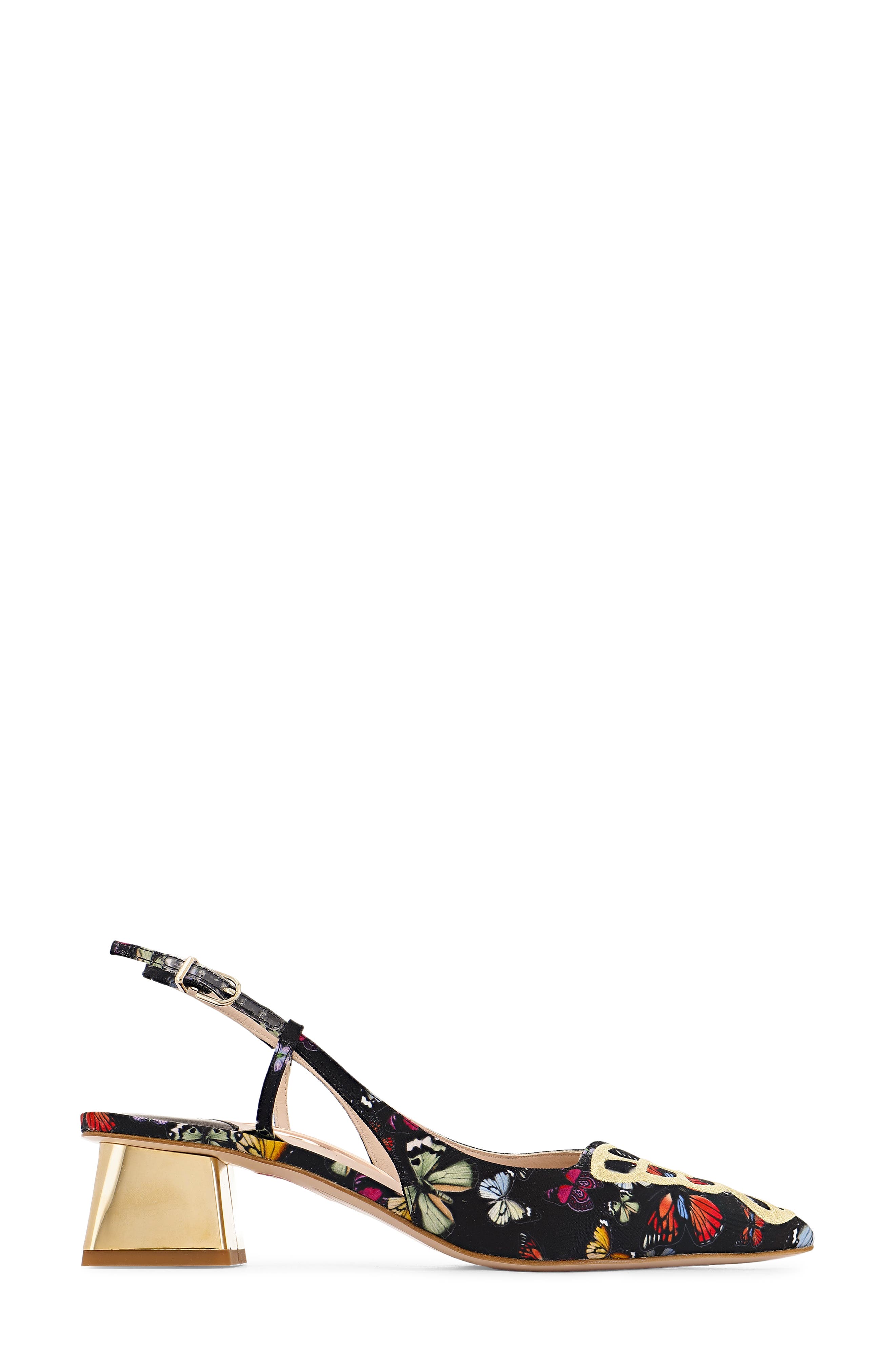 SOPHIA WEBSTER Butterfly Embellished Mismatched Slingback Sandals, Alternate, color, 