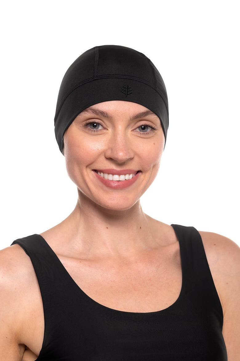 Unisex LumaLeo Aqua Sun Skully Cap, UPF 50+ Sun Protection, Alternate, color, Black