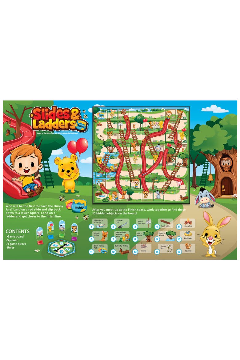 Winnie the Pooh Slides & Ladders Game, Alternate, color, Multicolor