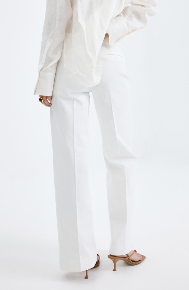 MANGO Sailor Wide Leg Jeans, Alternate, color, White