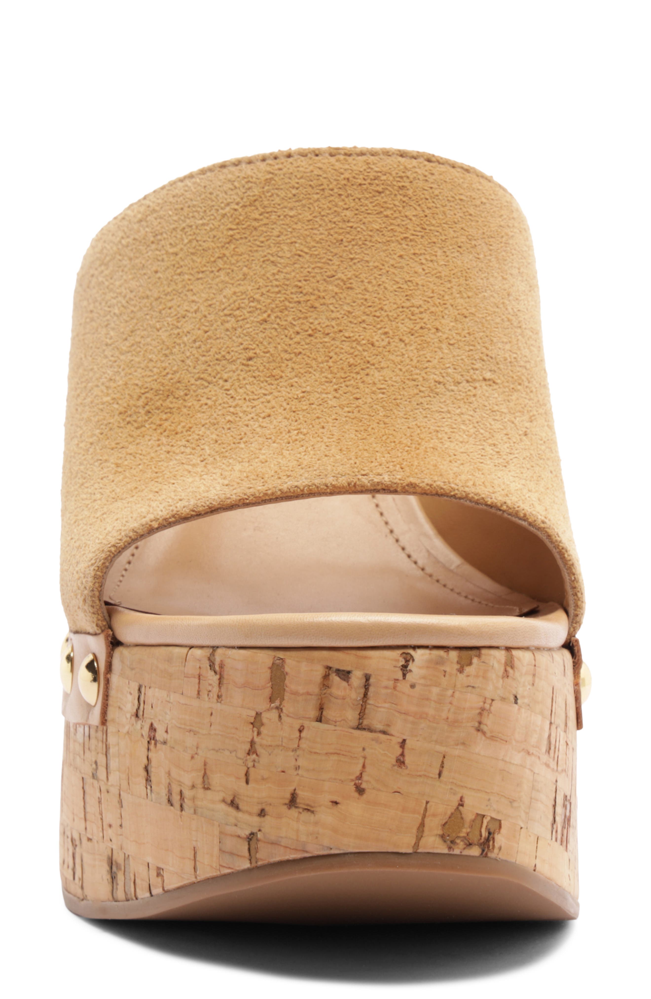 Dalle Platform Wedge Sandal, Alternate, color, LIGHT WOOD