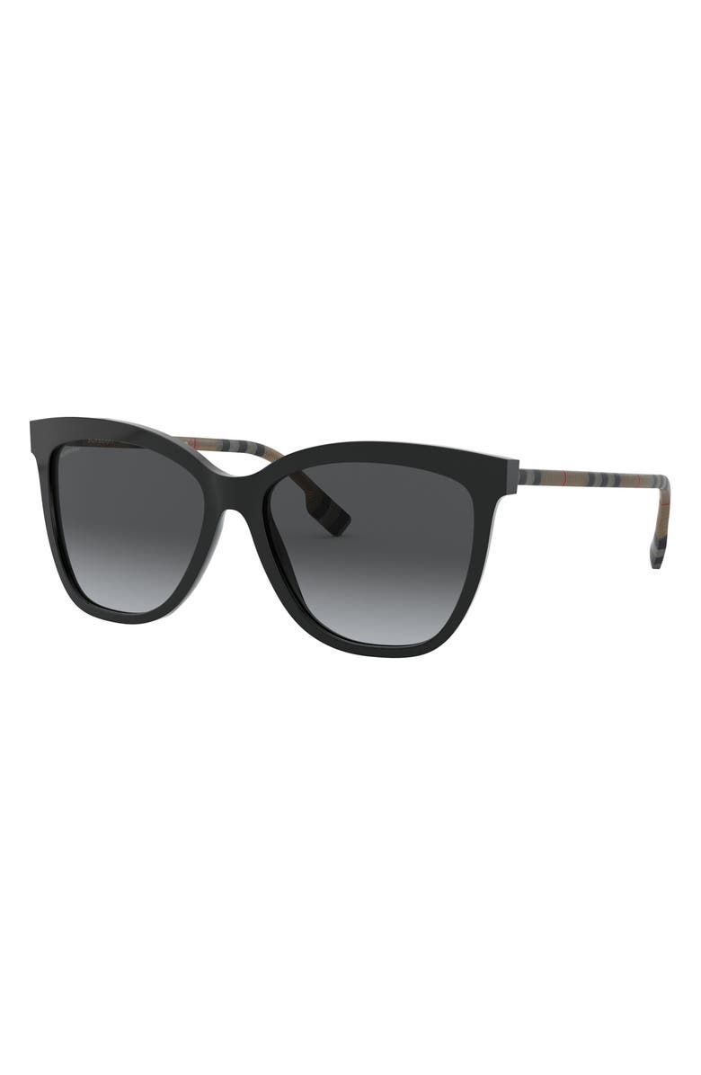 Burberry 56mm Polarized Square Sunglasses, Alternate, color, 