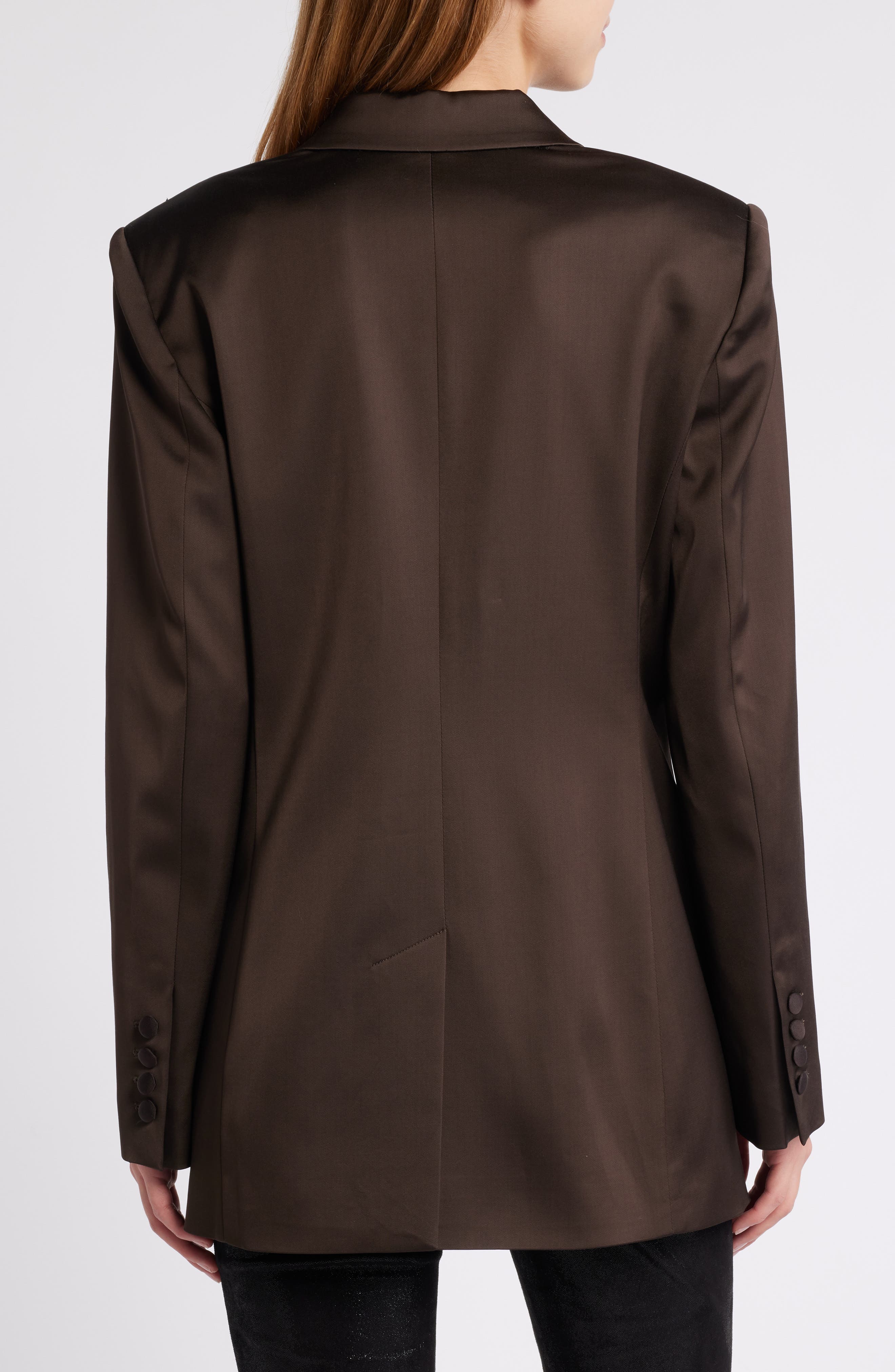 FRAME Mixed Media Double Breasted Jacket (Women) | Nordstromrack