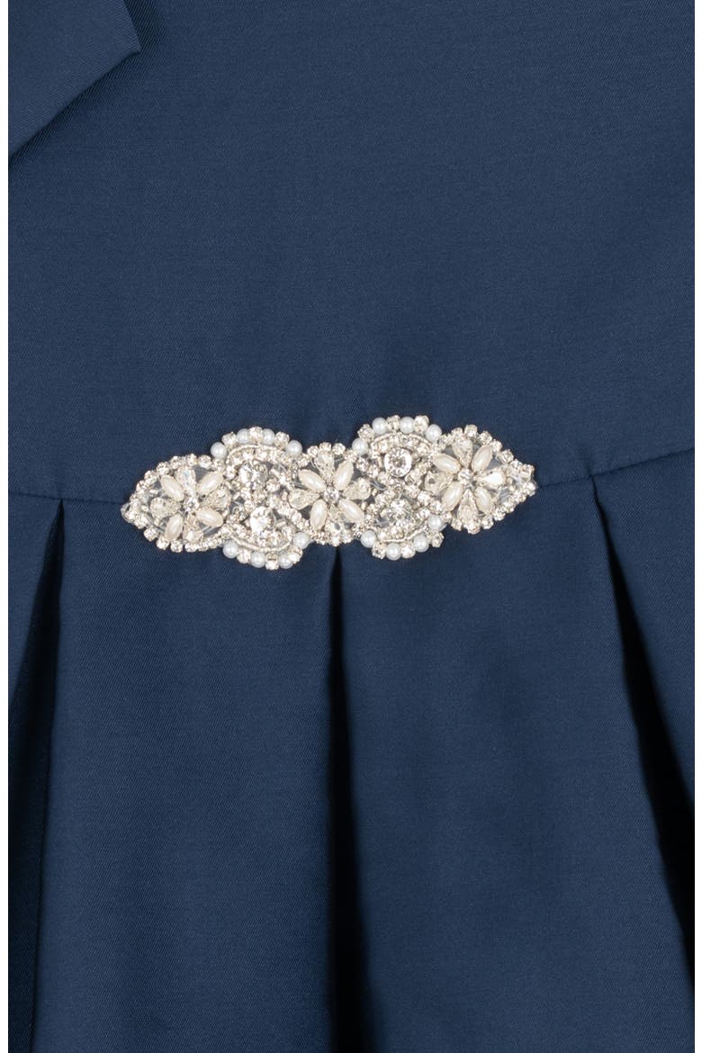 Kids' Mikao Bow Party Dress, Alternate, color, NAVY