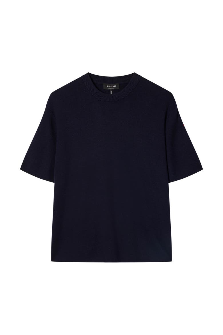 Fine Knit T-Shirt, Alternate, color, Navy