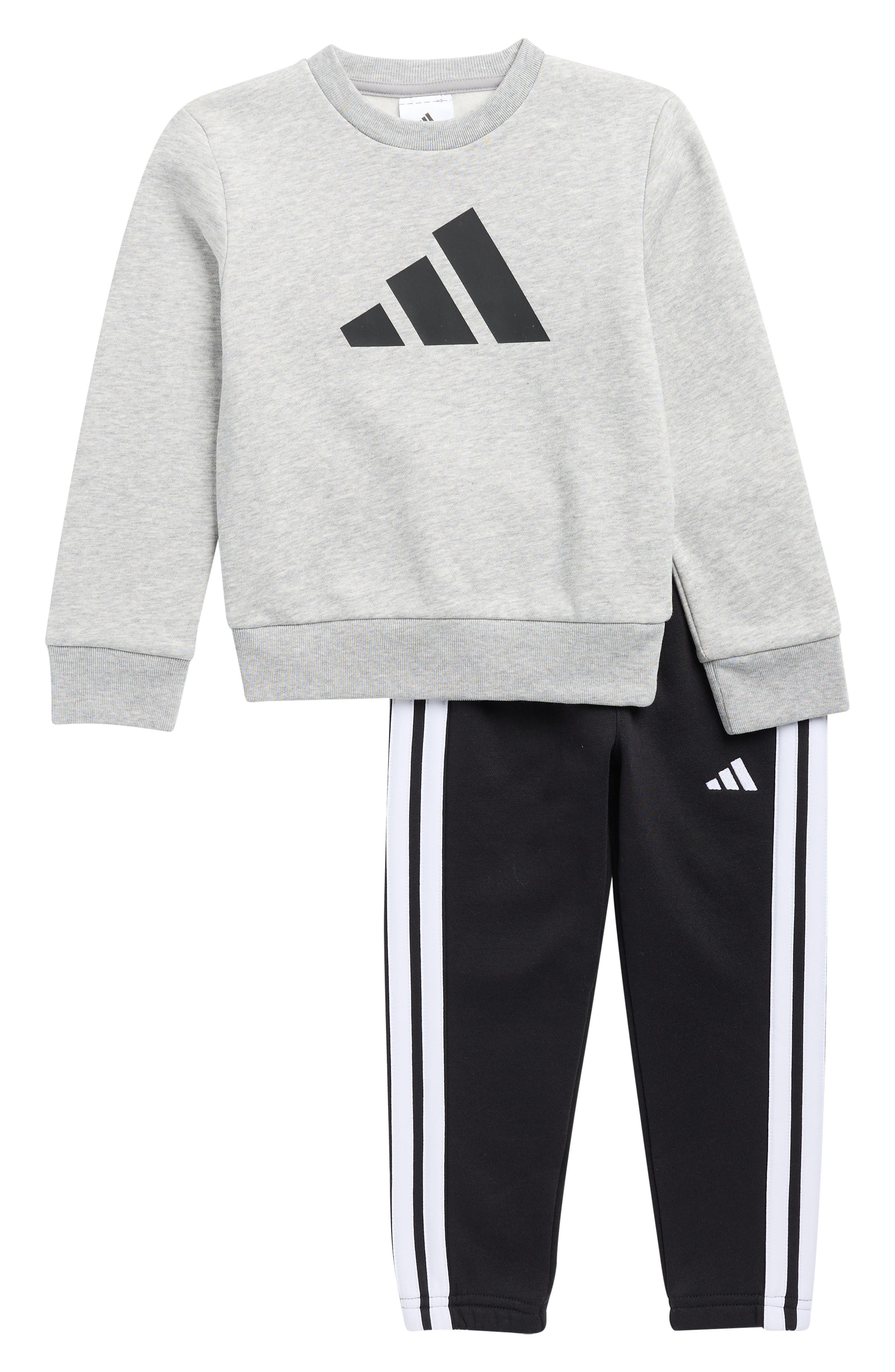 adidas Kids' Fleece Graphic Pullover & Track Pants Set