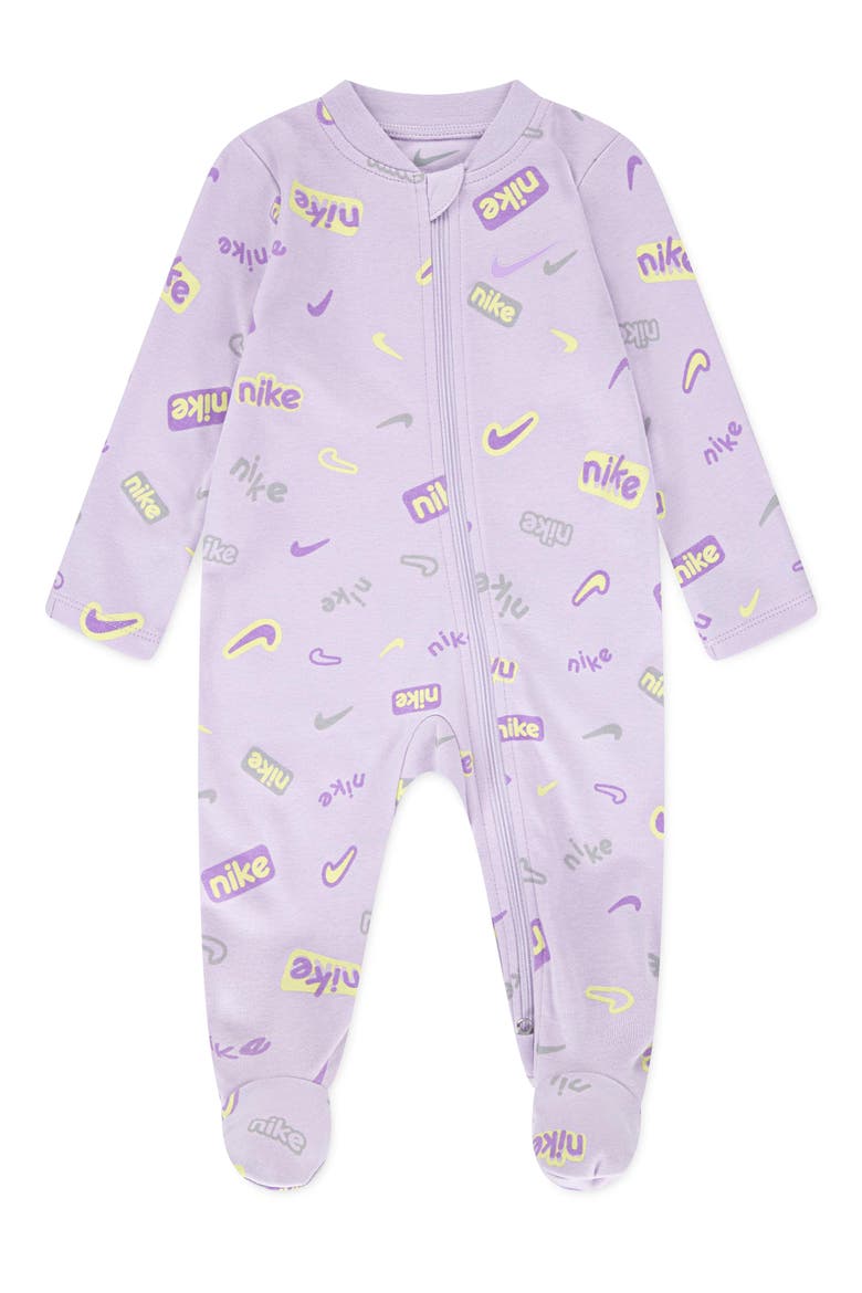 Logo Print Zip Footie, Main, color, DOLL