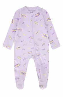 Nike Logo Print Zip Footie