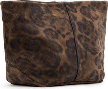 Hex Leopard Suede East/West Pouch