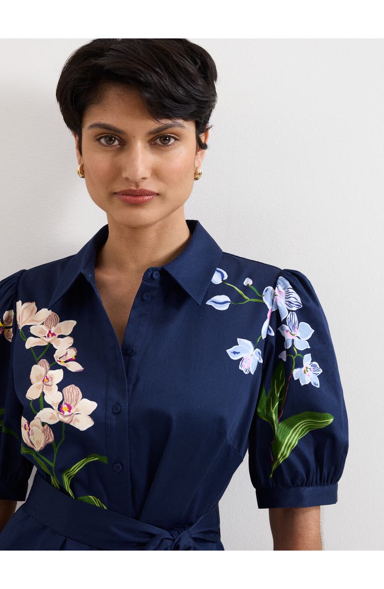 Phase Eight Kerrie Floral Shirt Dress, Alternate, color, Navy