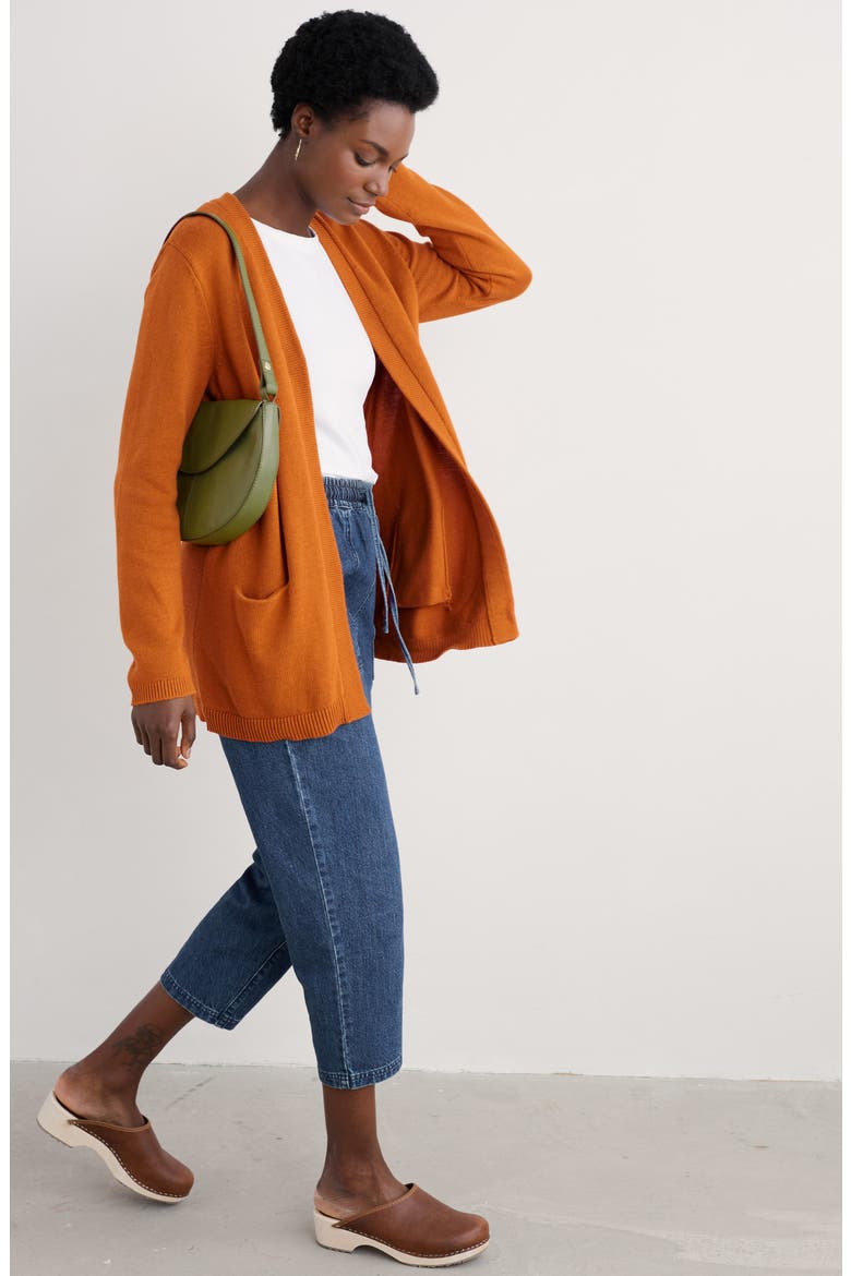 Riverboat Organic Cotton Cardigan, Alternate, color, KNIT MELANGE CUMIN
