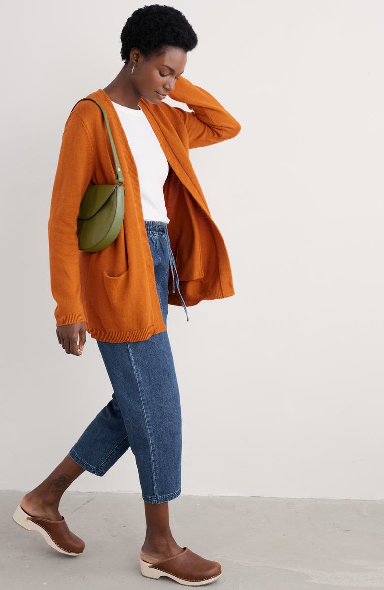 Seasalt Cornwall Riverboat Organic Cotton Cardigan, Alternate, color, Knit Melange Cumin