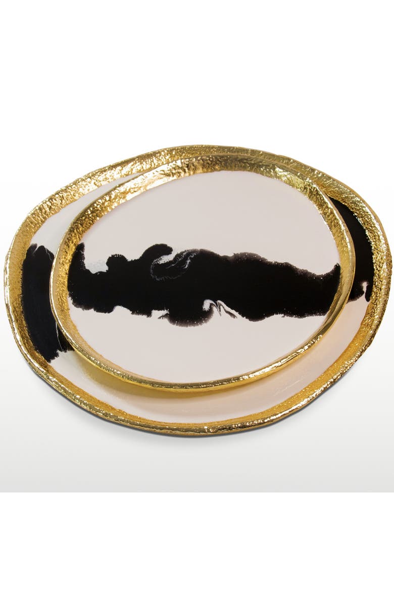 Bianco Nero Platter, Alternate, color, White