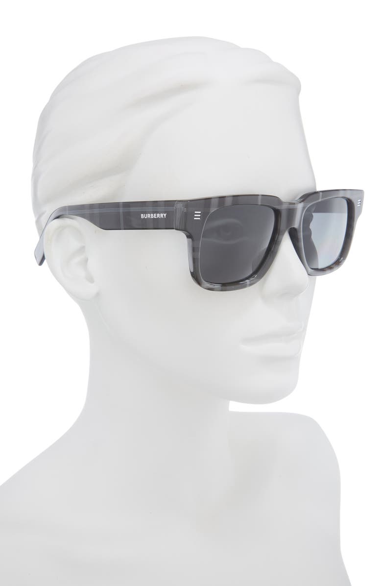 Burberry 54mm Square Sunglasses, Alternate, color, Dark Grey