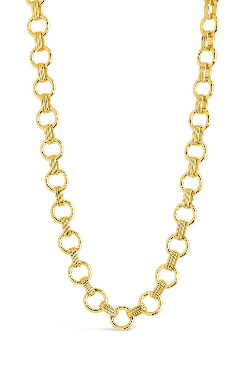 Sterling Forever Rhys Chunky Chain Necklace, Main, color, Gold