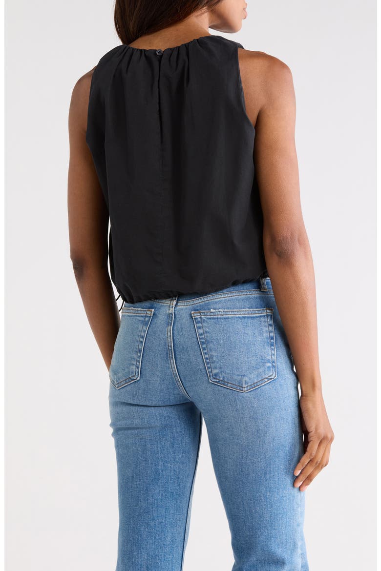 Twill Parachute Bubble Top, Alternate, color, BLACK001