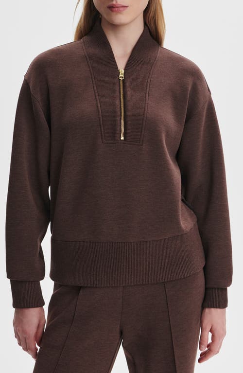 Varley Sally Half Zip Sweatshirt In Brown
