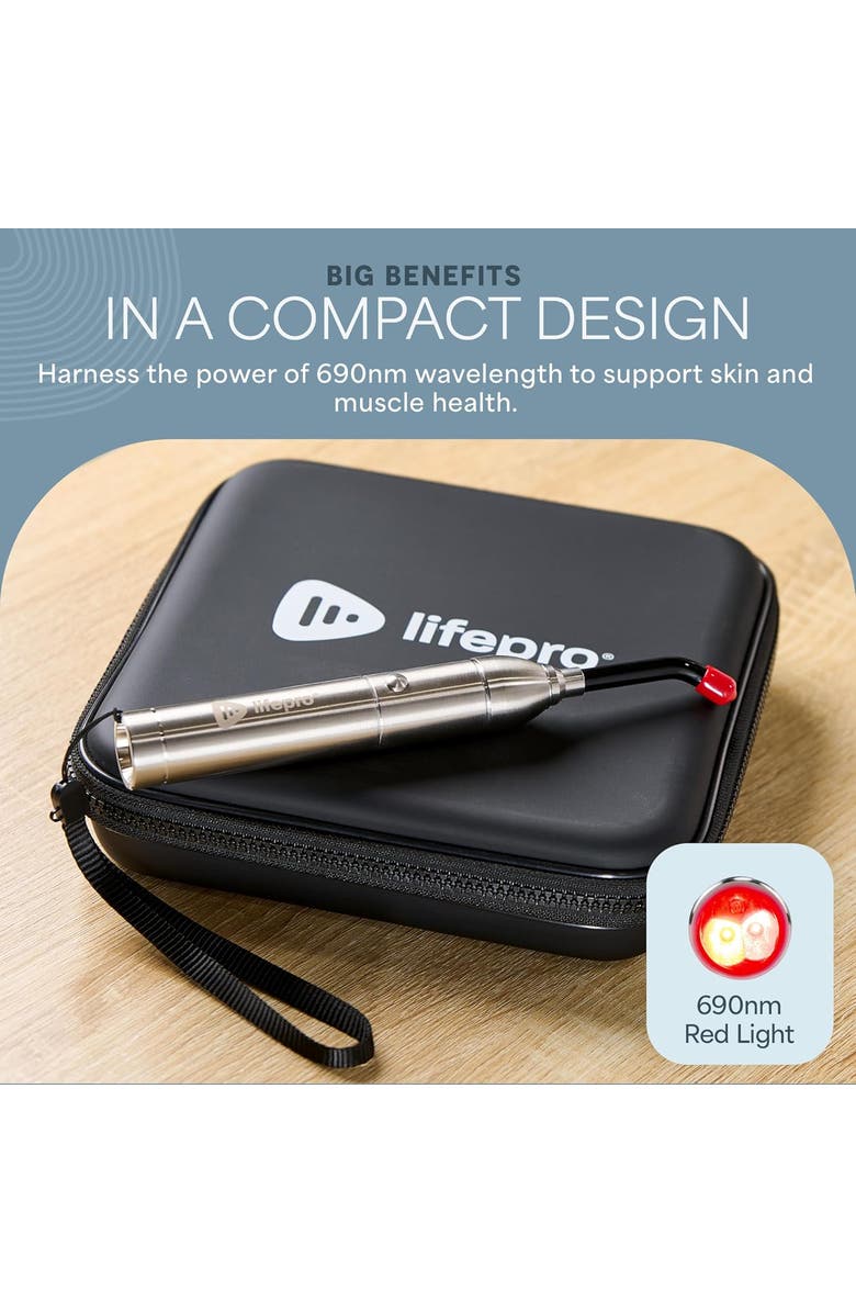 Lifepro Red Light Therapy Cold Sore Torch  Infrared Laser Therapy Device, Alternate, color, Silver
