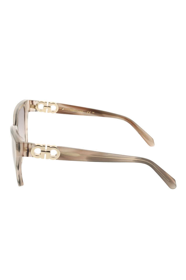 57mm Rectangle Sunglasses, Alternate, color, STRIPED TAUPE BEIGE
