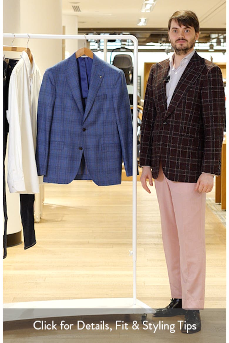 Midland Contemporary Fit Blue Plaid Wool Sport Coar video