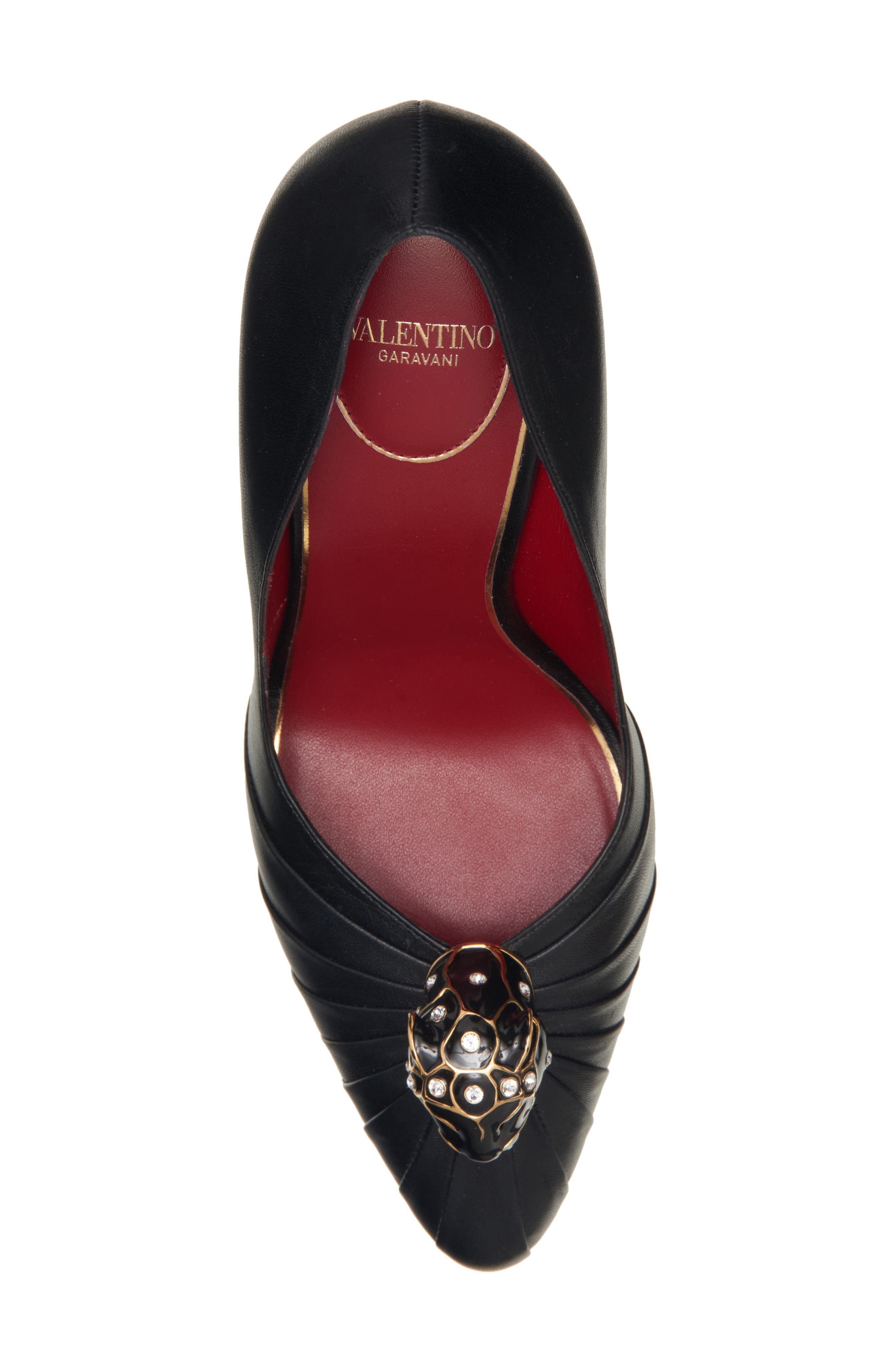 Valentino Garavani Panther Pointed Toe Pump, Alternate, color, 0No Nero