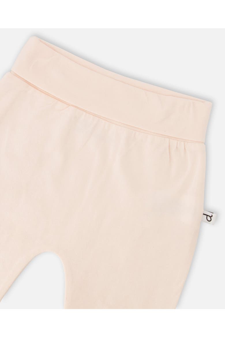 Girl Organic Cotton Jersey Evolutive Pants, Alternate, color, Peach