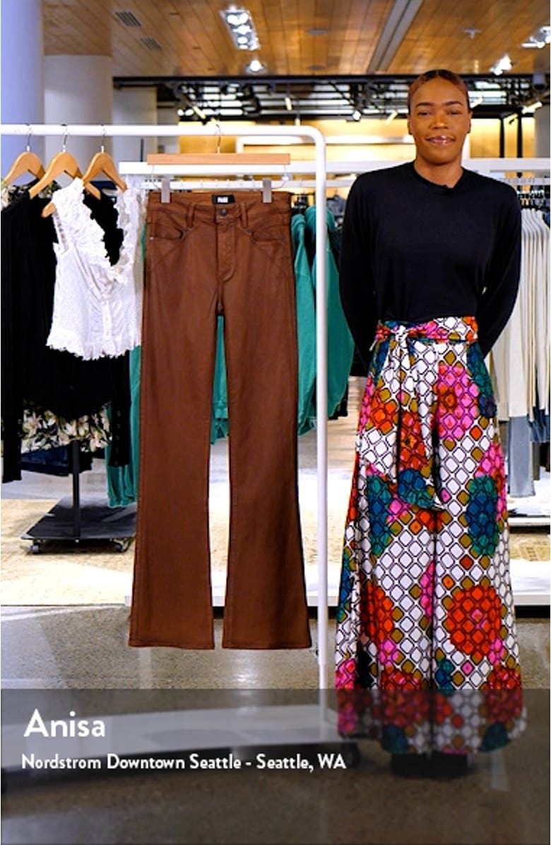 Laurel Canyon Coated High Waist Flare Jeans, sales video thumbnail