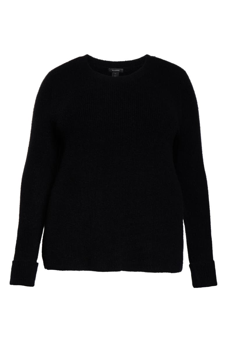 Halogen<sup>®</sup> Cuffed Sleeve Ribbed Sweater, Alternate, color,