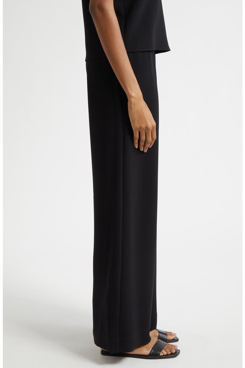 Arielle Crepe Wide Leg Pants, Alternate, color, BLACK