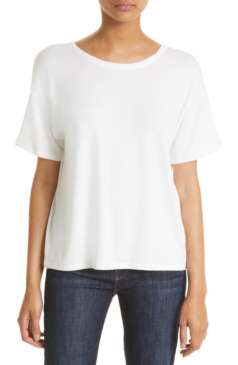 rag & bone The Knit Open Back T-Shirt, Main, color, 