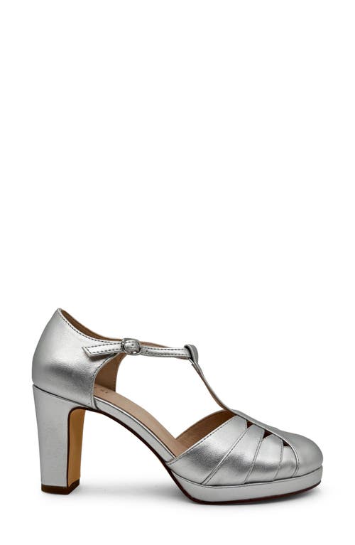Chelsea Crew Francine T-strap Pump In Silver