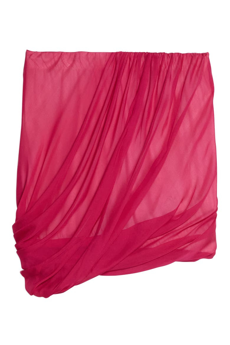 Bubble Silk Miniskirt, Alternate, color, FUCHSIA