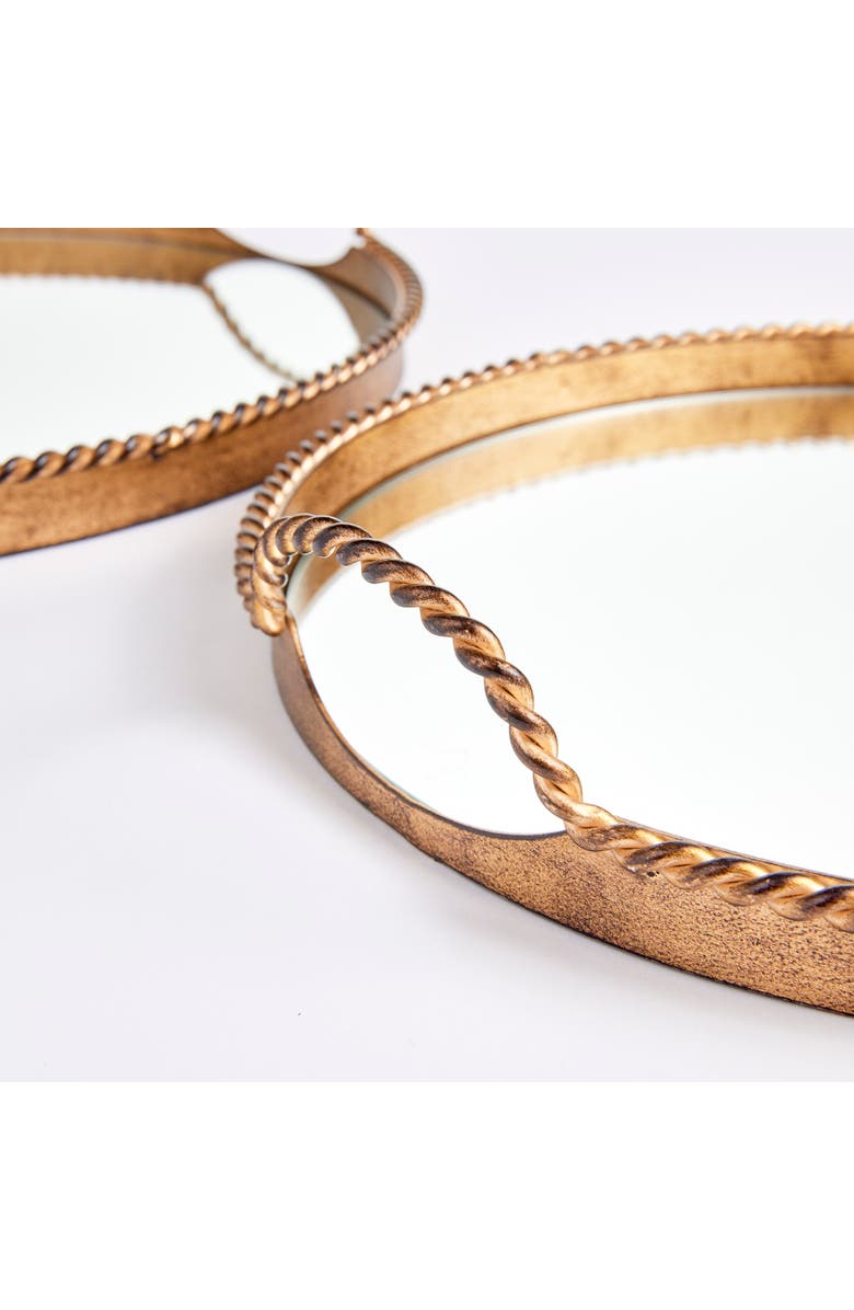 Napa Home & Garden Braiden Decorative Mirrored Trays Set of 2, Alternate, color, 