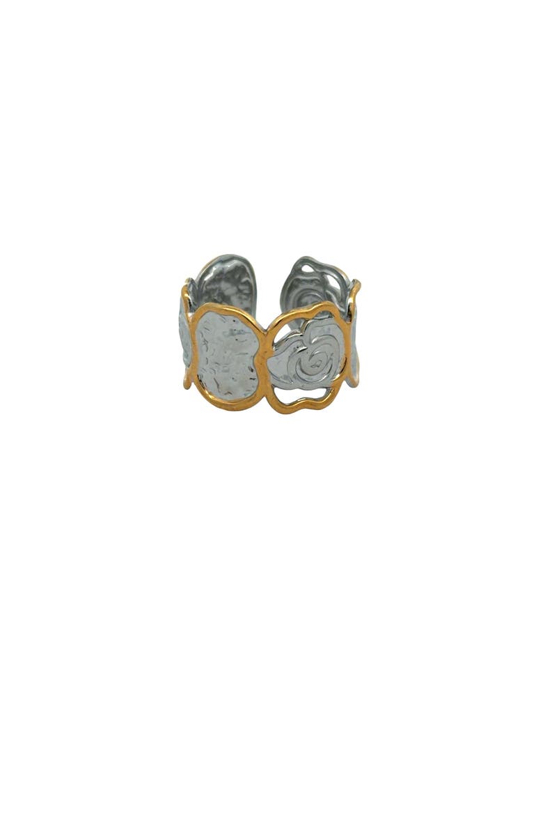 Gemini Jewelry Rose Petal Open Ring, Main, color, Yellow