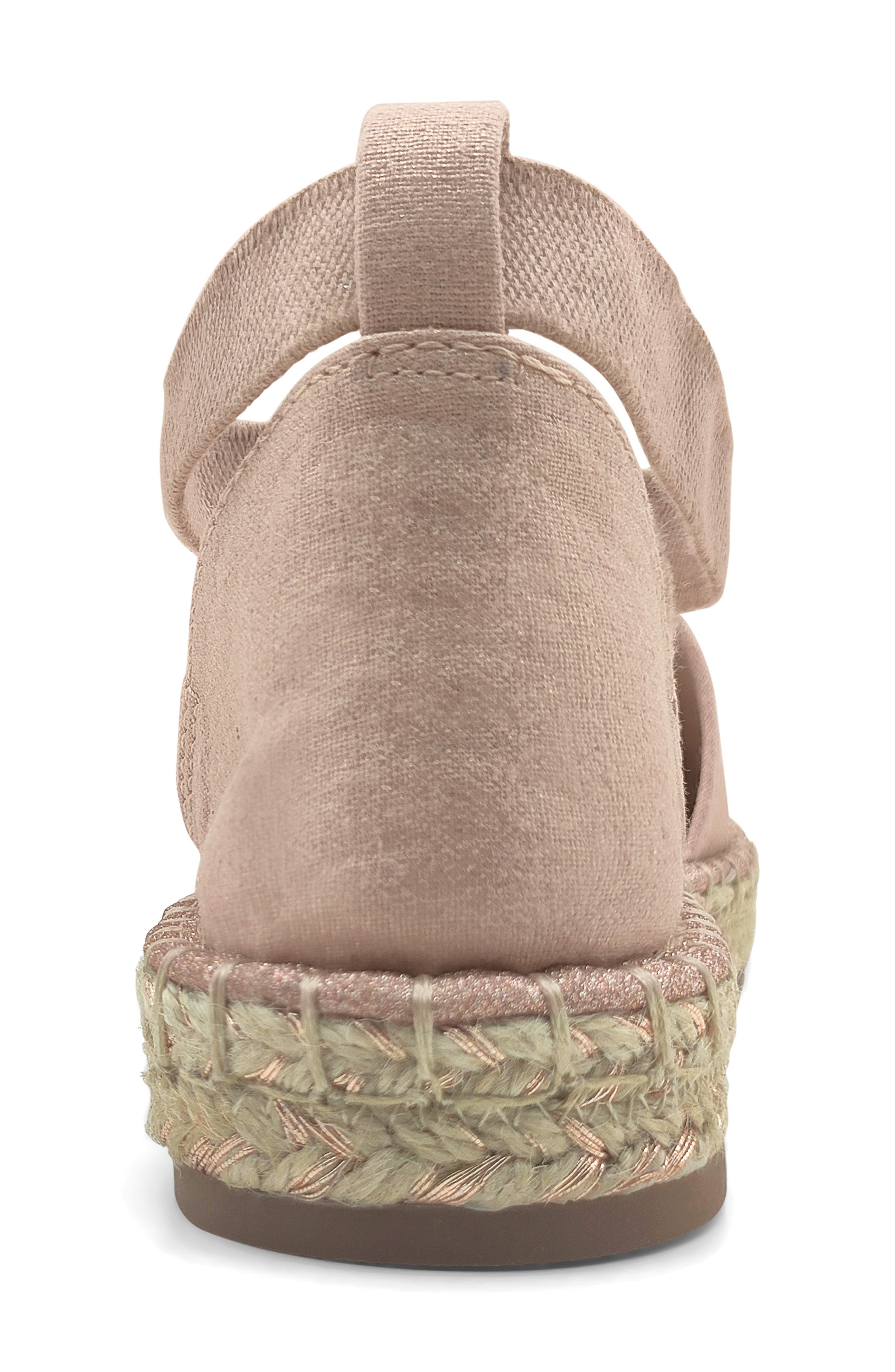 Reaction Kenneth Cole Beech Espadrille Flat, Alternate, color, Rose Metallic Fabric