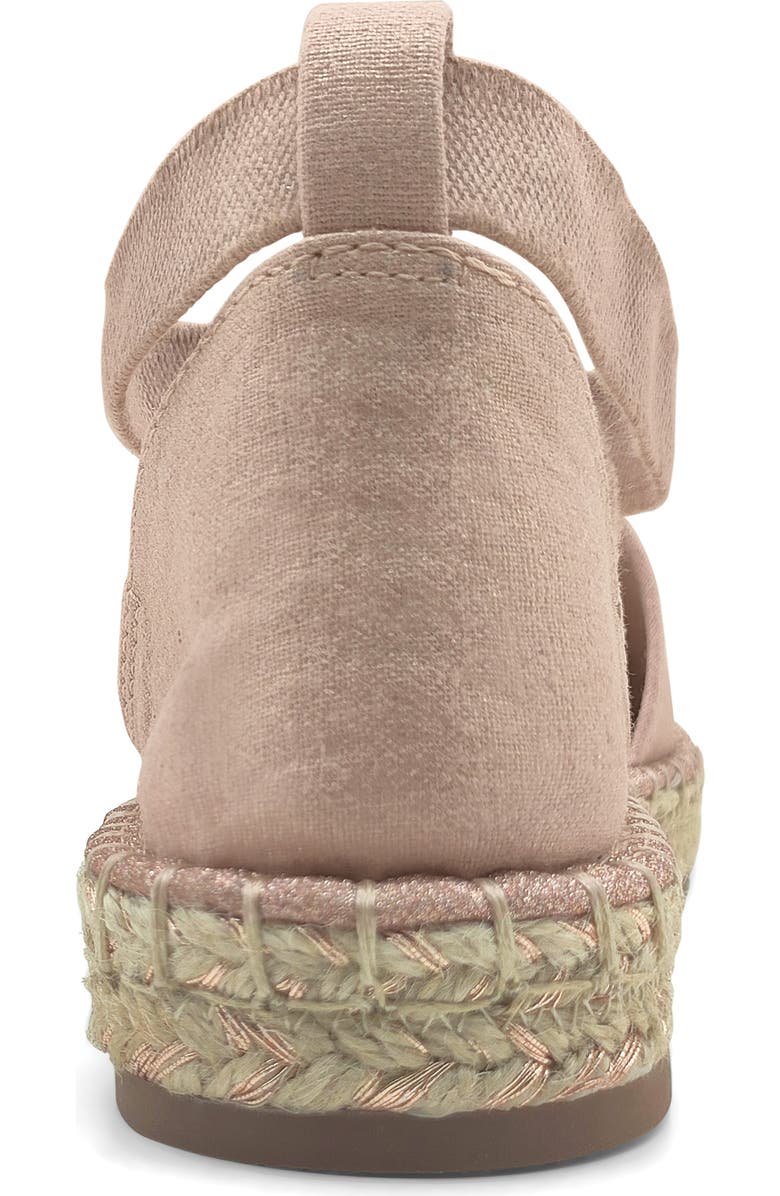 Reaction Kenneth Cole Beech Espadrille Flat, Alternate, color, Rose Metallic Fabric