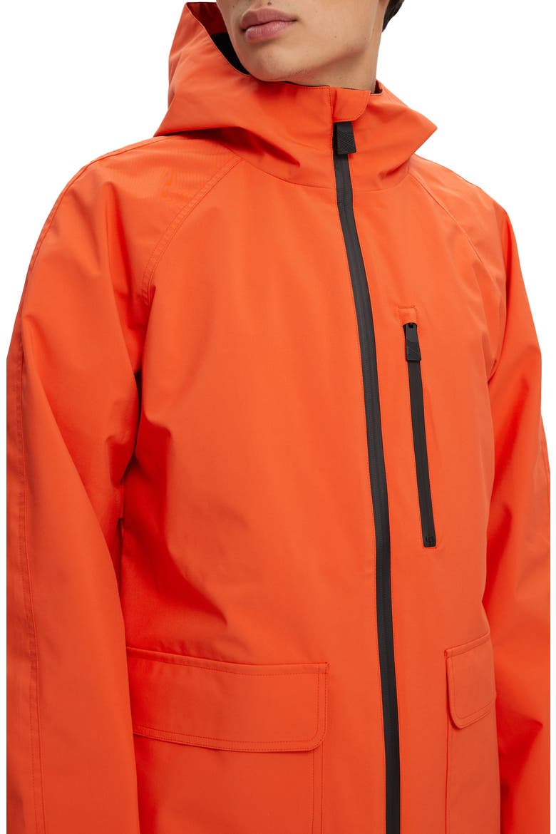 Oliver Water Resistant Hooded Jacket, Alternate, color, TANGELO