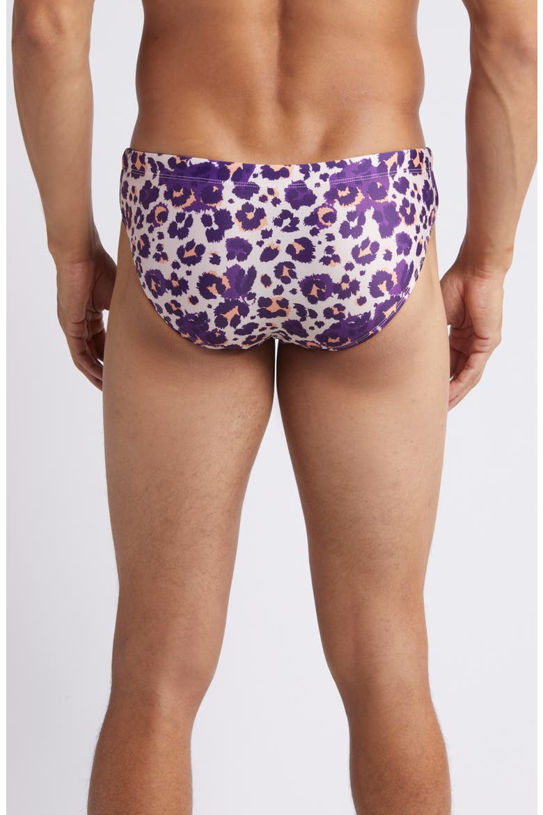 Cheetah Swim Briefs, Alternate, color, PURPLE MULTI
