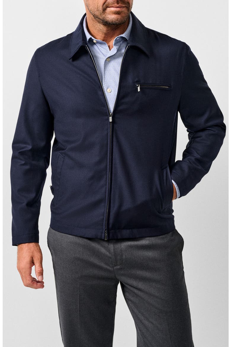 Harrington Wool Jacket, Main, color, NAVY