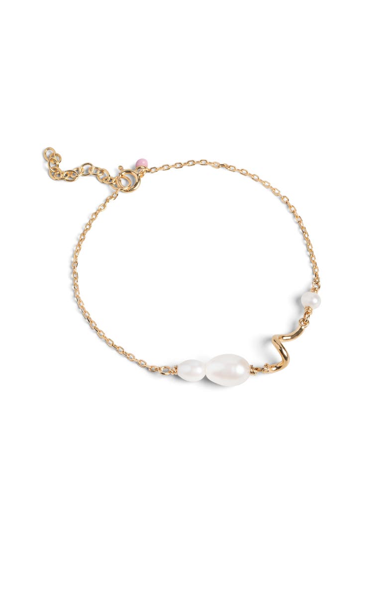 Enamel Copenhagen Pearlie Twist Bracelet, Main, color, Pearl