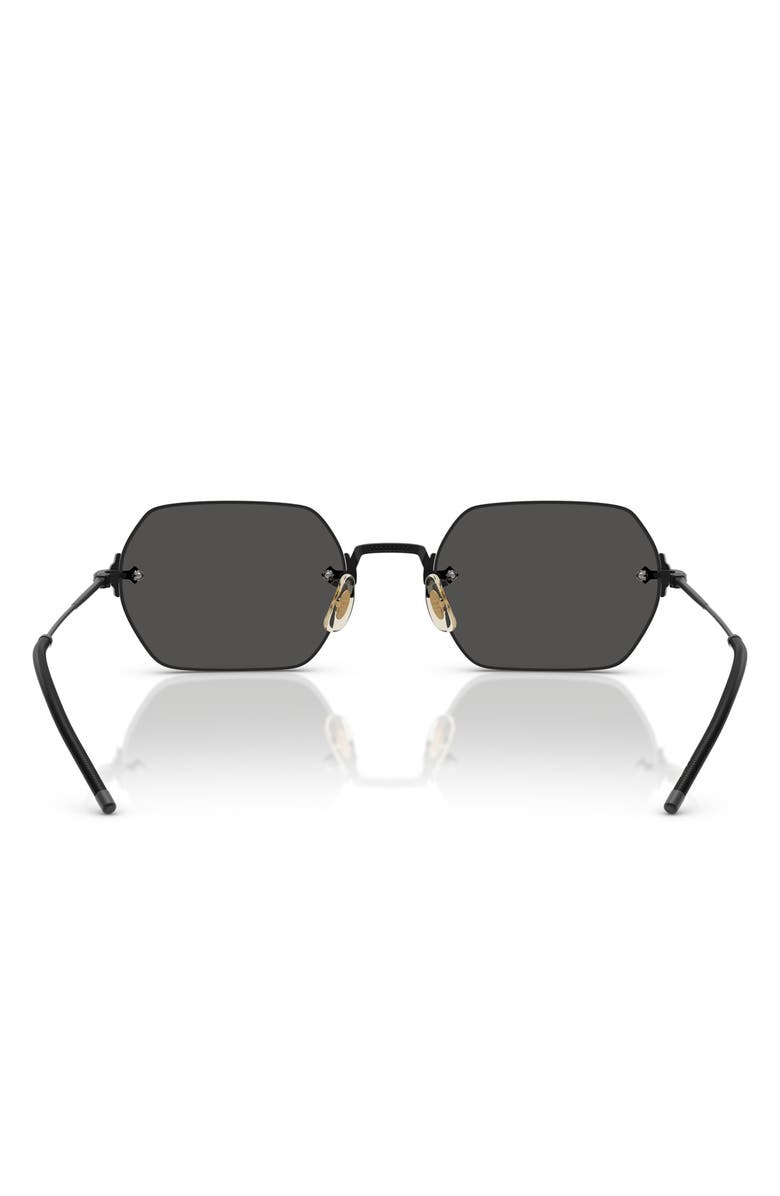 Oliver Peoples 52mm Irregular Sunglasses, Alternate, color, Matte Black/ Grey