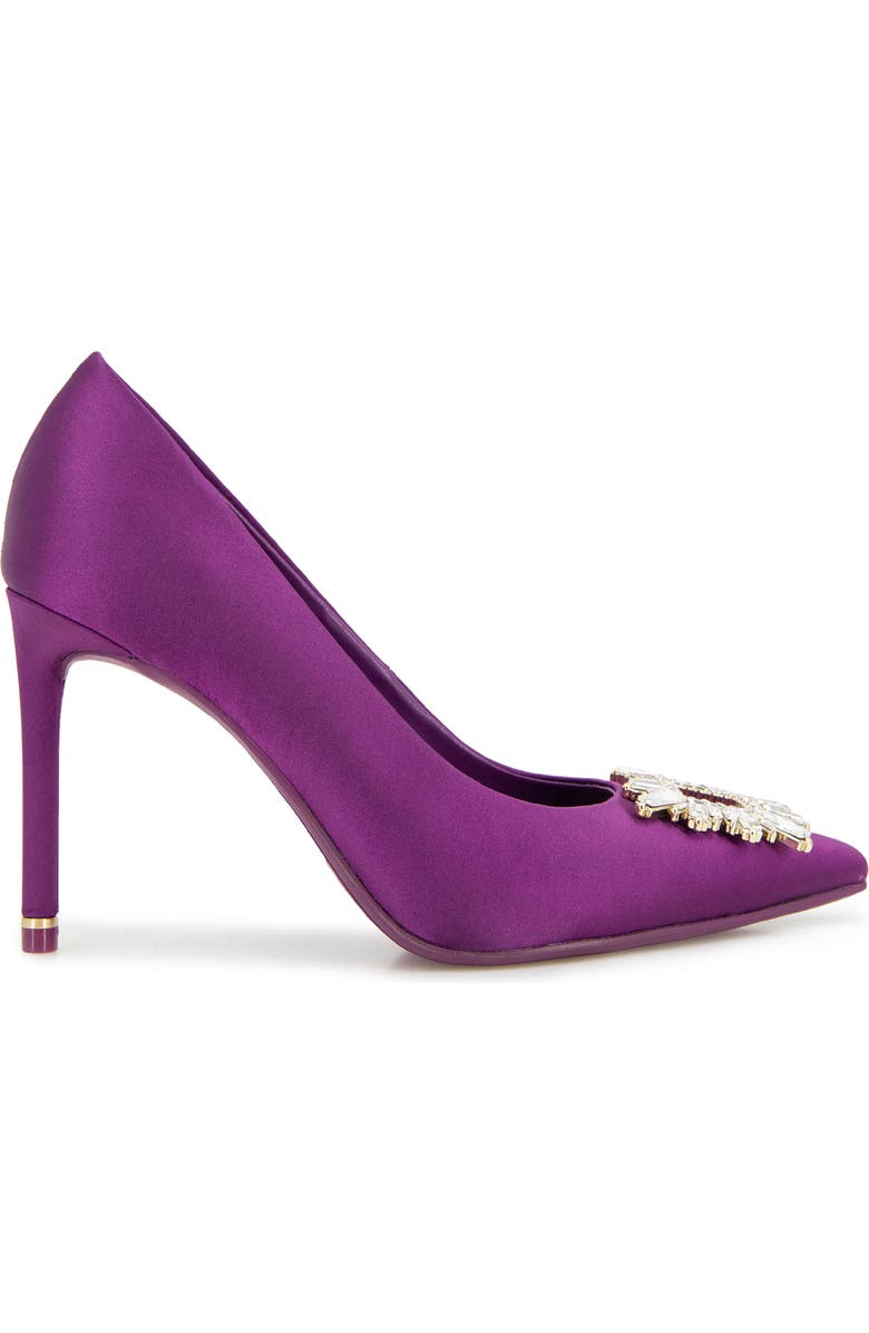 Kenneth Cole Quinnly Jewel Pointed Toe Pump, Alternate, color, Purple Satin