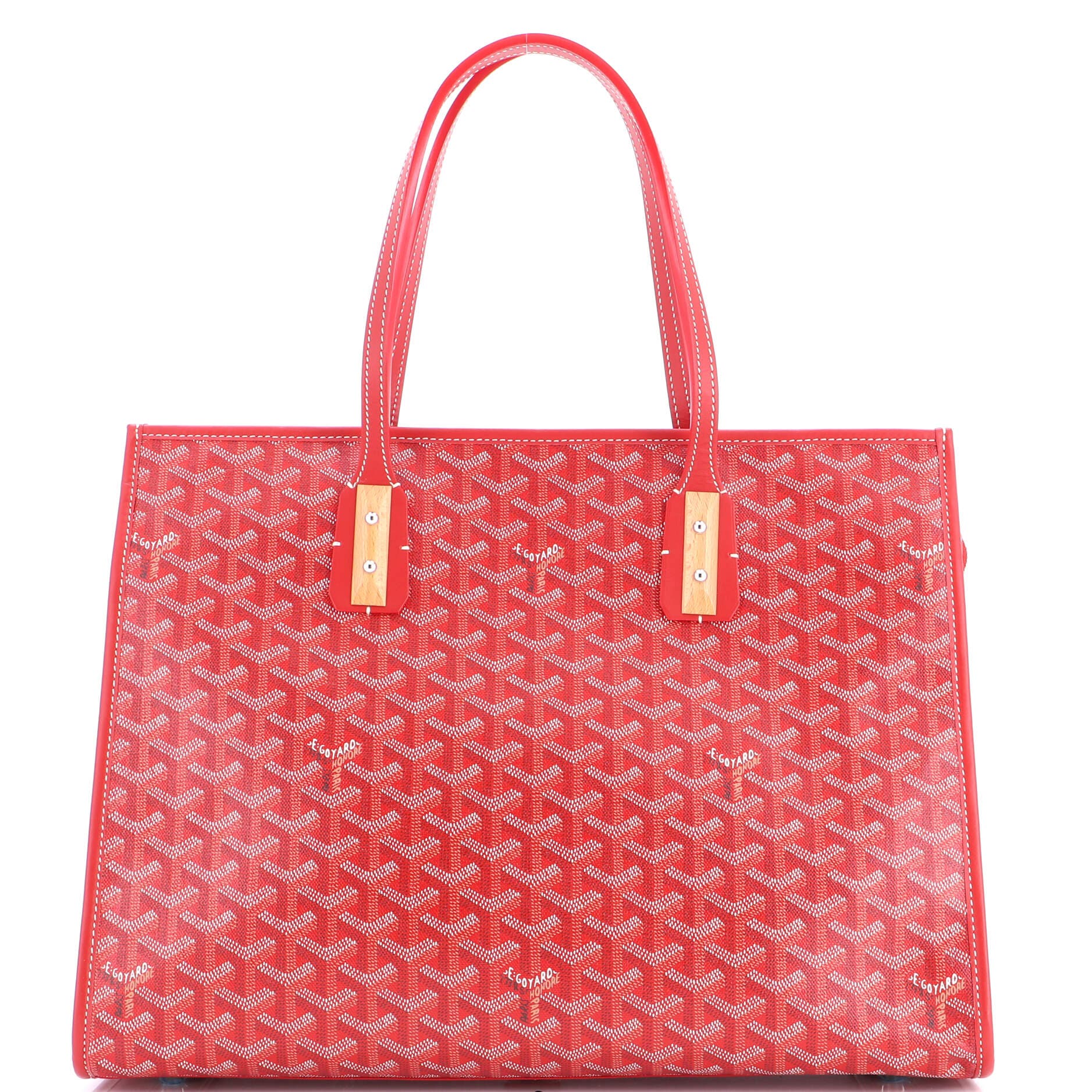 Pre-Owned Goyard Marquises Bag Coated Canvas, Main, color, Red