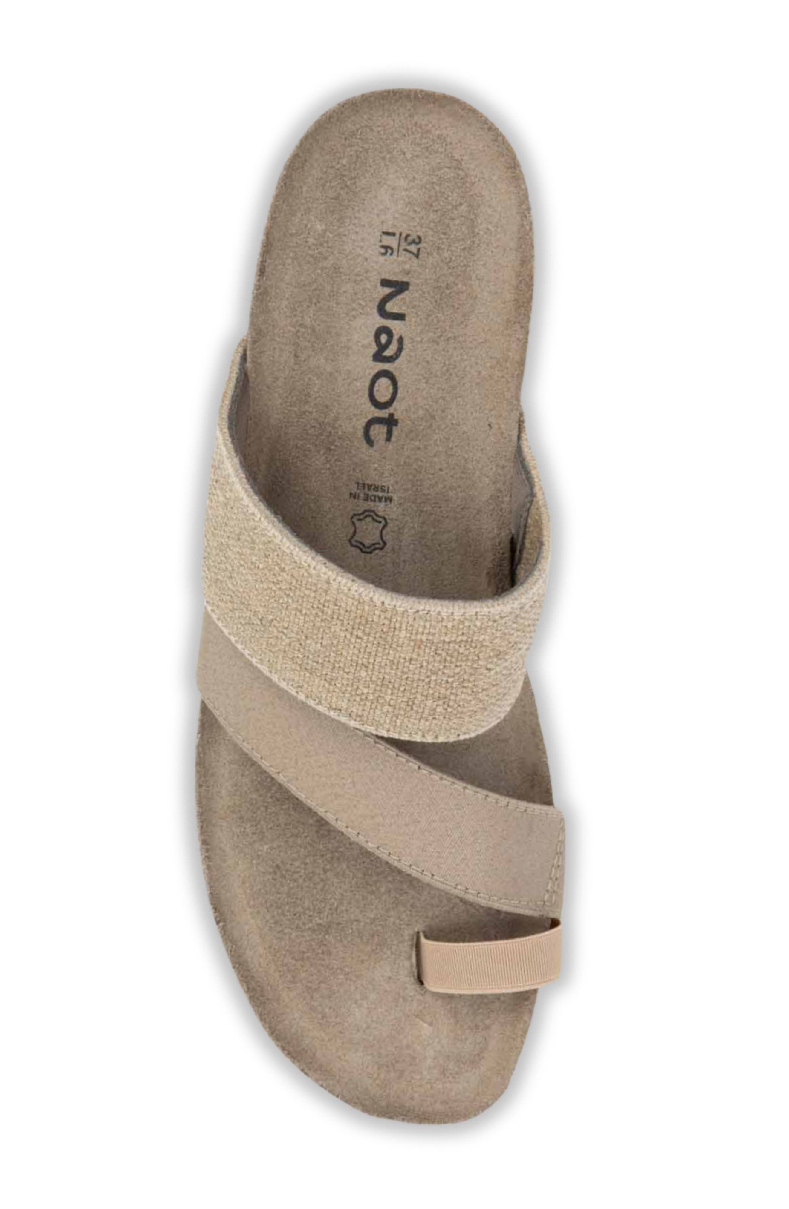 Sia Toe Loop Sandal, Alternate, color, BEIGE/ BEIGE ELASTIC