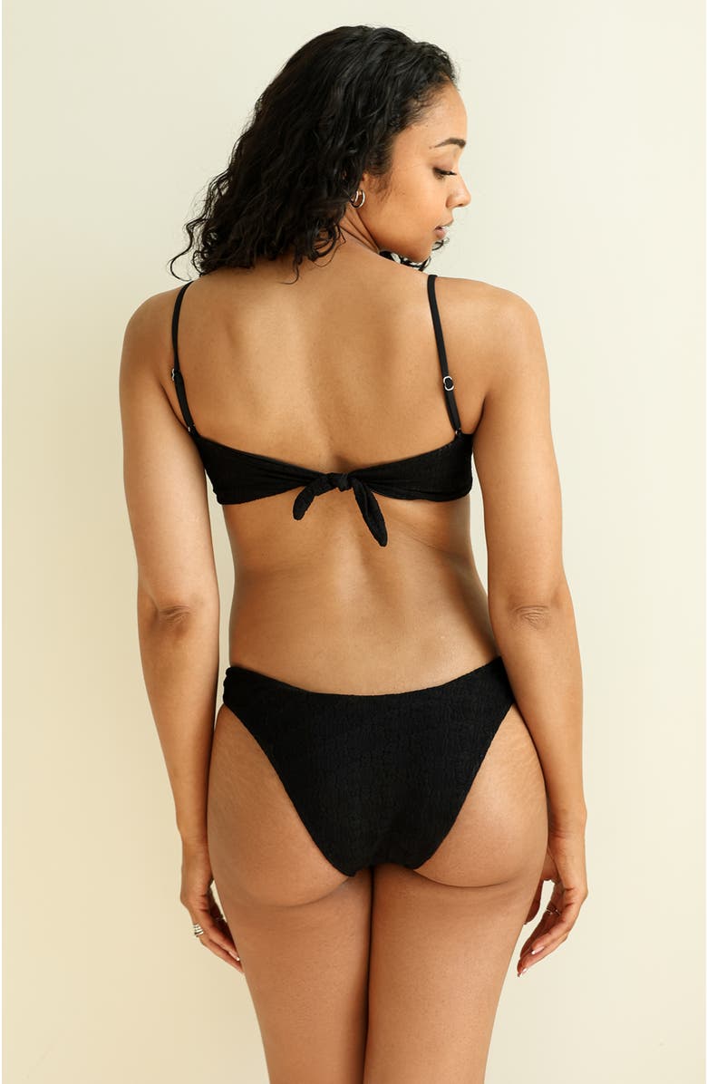 Dippin Daisys All My Love Bandeau Bikini Top, Alternate, color, Lace Black