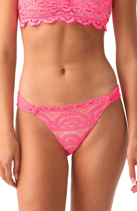 Teeny Lace Fanned Bikini Bottoms