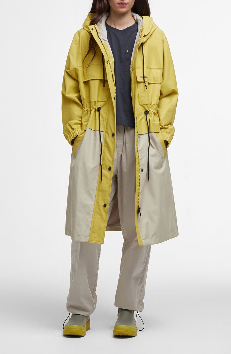 Barbour Evie Showerproof Longline Raincoat, Main, color, 