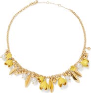 Kate Spade New York golden bloom statement necklace