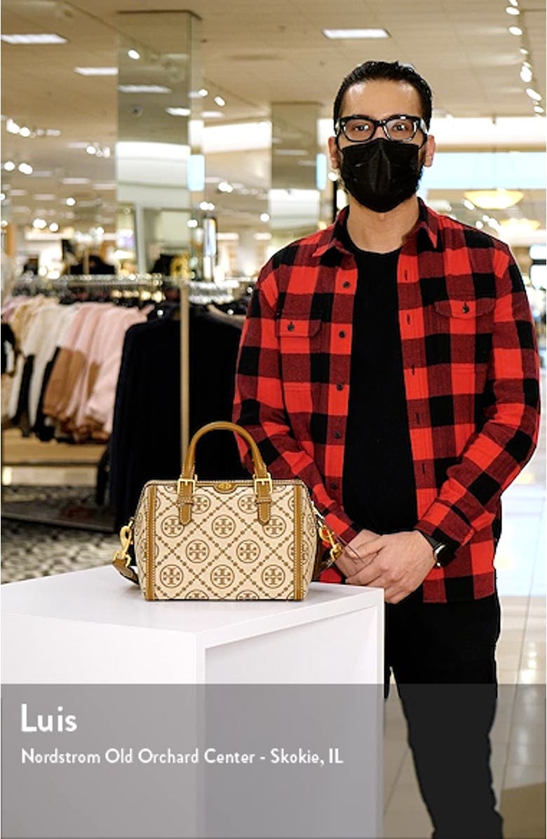 T Monogram Jacquard Barrel Shoulder Bag, sales video thumbnail