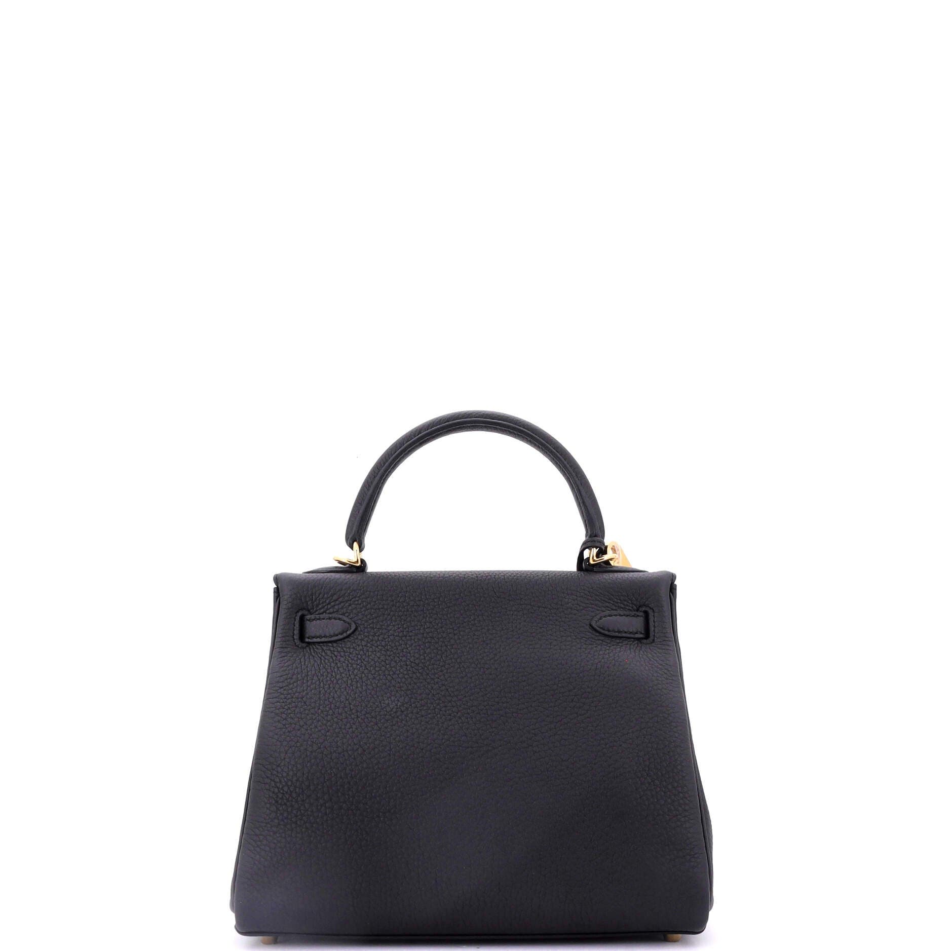 Pre-Owned Hermes Kelly Handbag Black Togo with Gold Hardware 25, Alternate, color, 